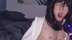 Asian Sissy Anal Masturbate and Cum