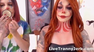 Pennywise Duo tranny tug and suck for Halloween special