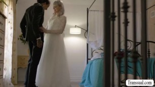 Shemale bride and brides maid get fucked