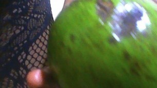 Horny Shemale Husband Fucks a Creampie Avocado Pussy in Lace Fishnet On Office Table