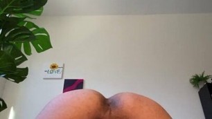 Big cock TS stroking from behind