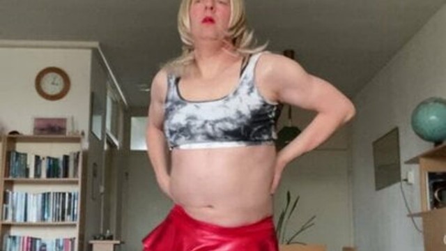 Another dance to a sissy music clip