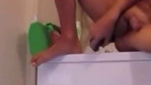 Thick Ass Sissy Reign Showing Her Trans Ass & Getting Assfucked On Washing Machine