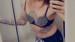 Trans Rocker Showing Off Her Boobs