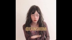 Crossdresser ErinShiomi wears mature outfit and jerk off