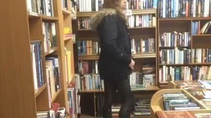 Minx flashing in bookstore (edited)