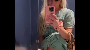 Sasha Star - Clitty Play in Public Bathroom with Panties Down